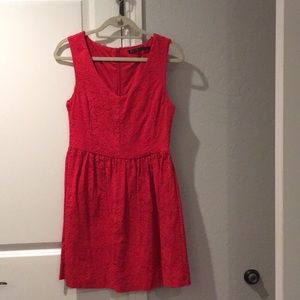 Zara red lace dress